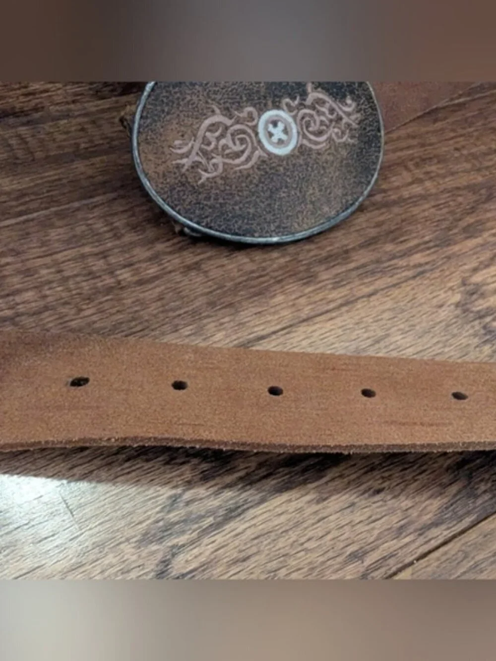 Vintage Leather Belt Made In Canada Size large New! Y2K Grunge Seven7